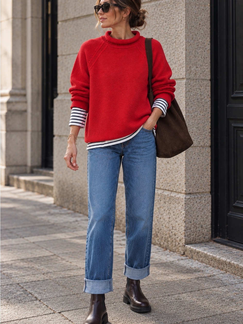 Vintage First Issue Made in USA 100% Cotton Red Raglan Sweater – Medium